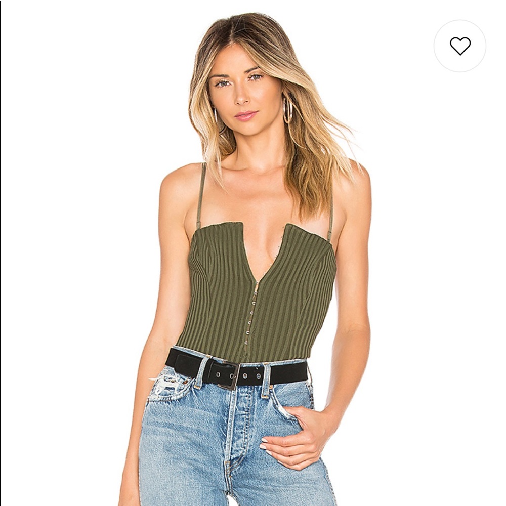 BRAND NEW Chrissy Teigan x Revolve Olive bodysuit